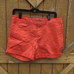 Women's Orange Casual Shorts